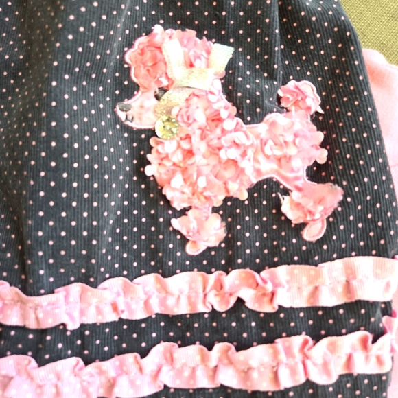 YoungHearts, Pink, Black & White Poodle Dress, Size 18 Months Tall - Picture 4 of 13